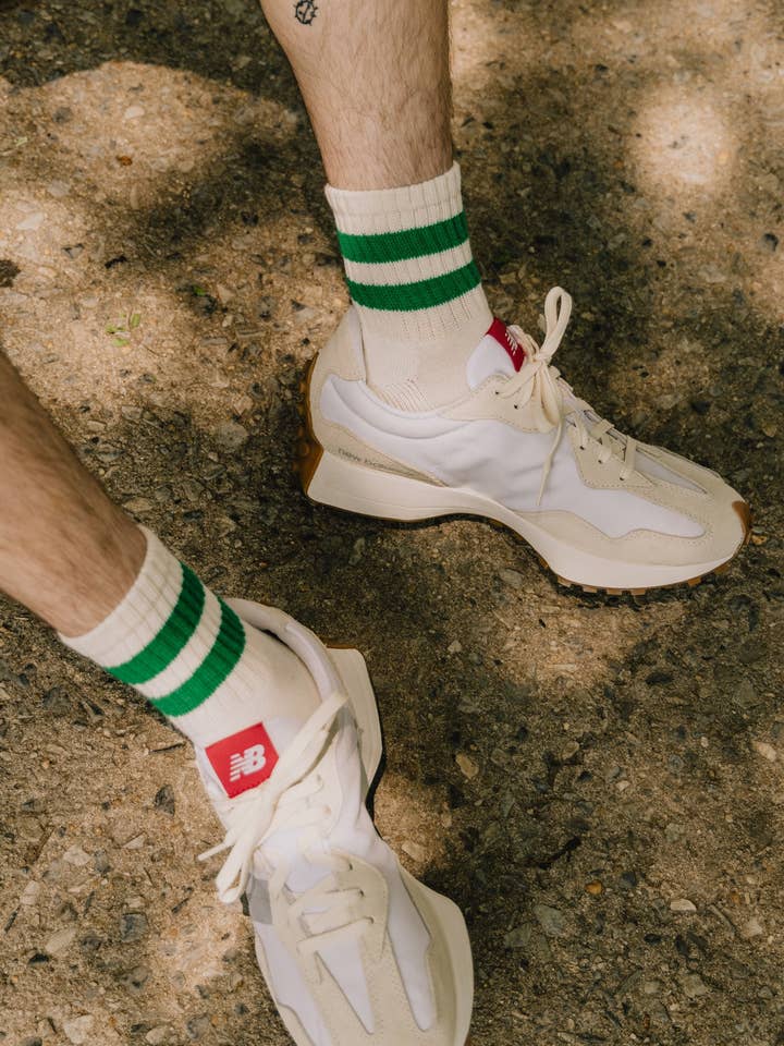 American Trench - Wholesale Socks - Unisex - The Mono Stripe Quarter Crew8