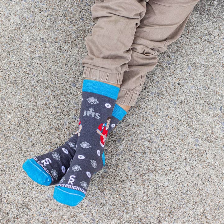 Sock Religious - Wholesale Socks - Kids - St. Carlo Acutis Eucharist Kids Socks4