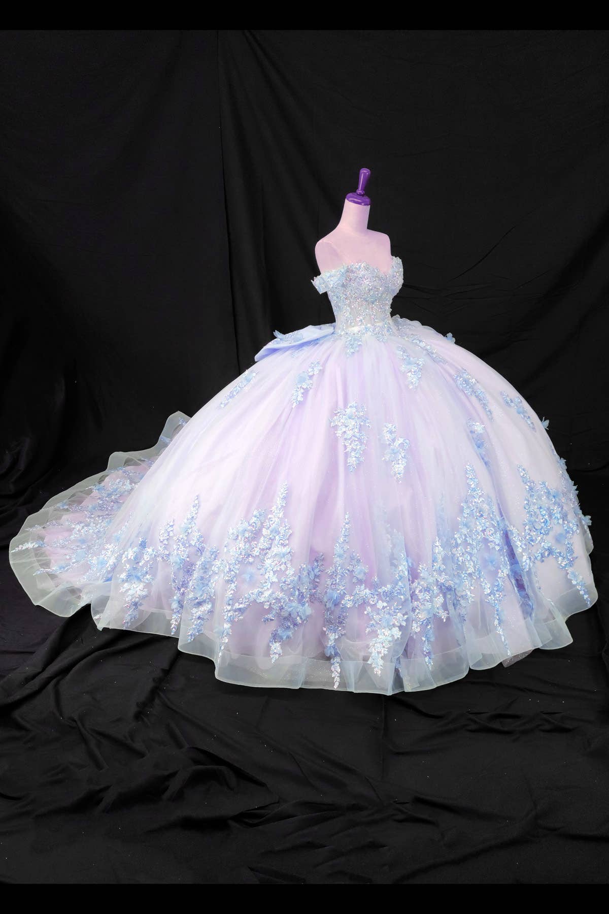 lilla/blå Skulderfri lilla/blå quinceañera-kjole CHF3124 for engroshandel på Faire6