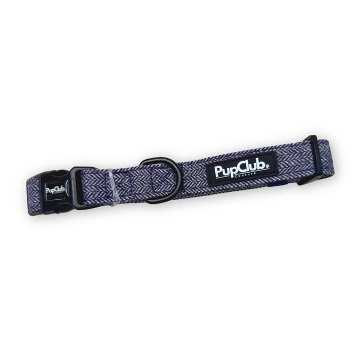 Collar - Tweed Blue for wholesale by PupClub Couture