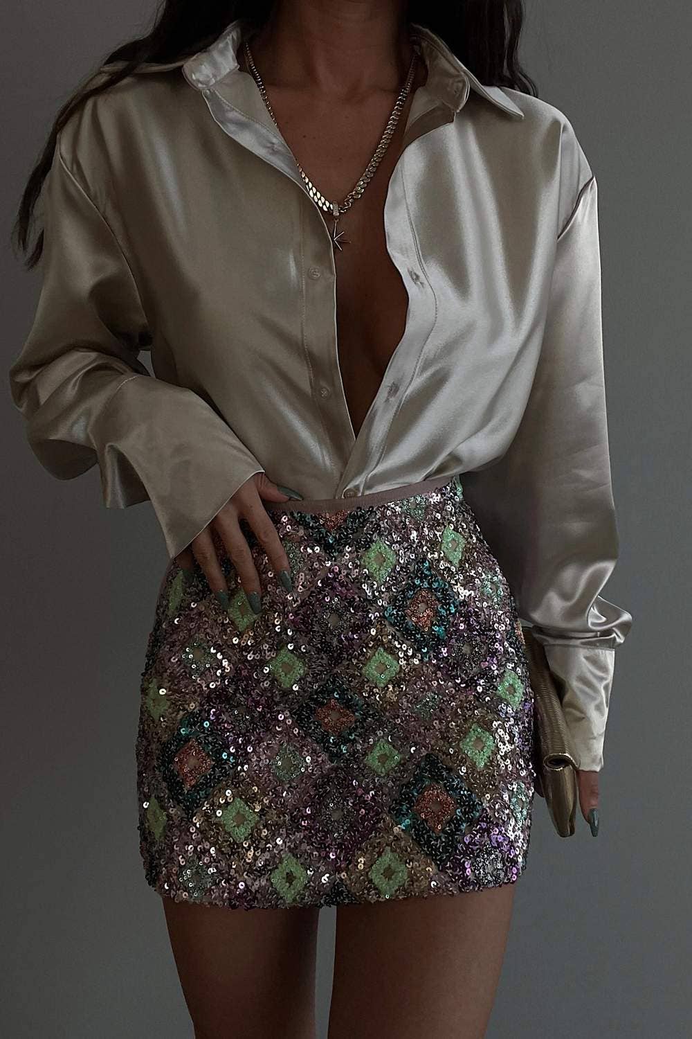 Queen Fashion – wholesale Blus - Dam – Slag långärmad lös temperament knappskjorta7