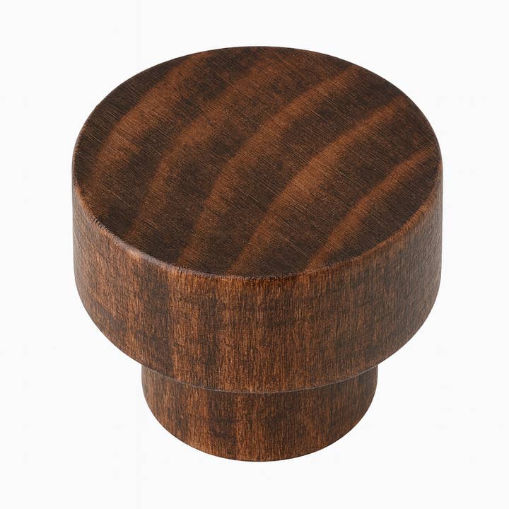 Atelier HM Design - Venta al por mayor Pomos/tiradores - 10 pomos de cajón de madera marrón oscuro - 35mm x 25mm0
