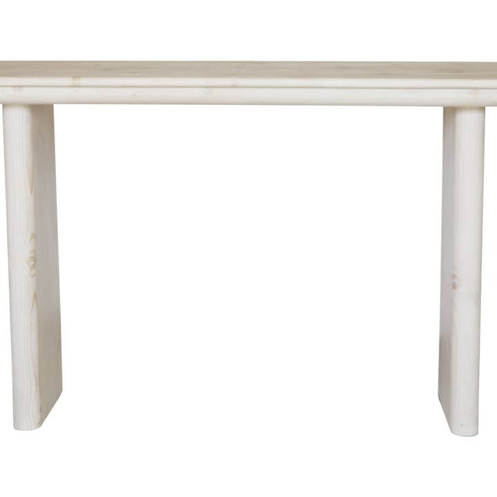 Table console ovale en bois massif naturel de 60" pour la vente par HomeRoots