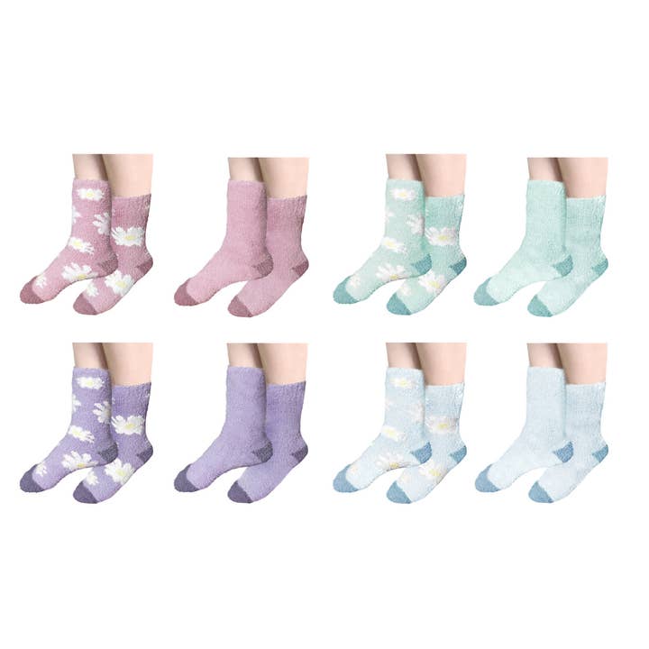 Opportunities - Wholesale Moisturizing Socks - 2-Pair Soft Daisy Therapeutic Spa Socks2