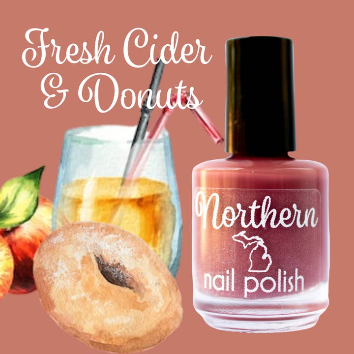 Fresh Cider & Donuts ~ Nail Polish Brick Creme Toxin-Free Vegan for wholesale by Northern Nail Polish