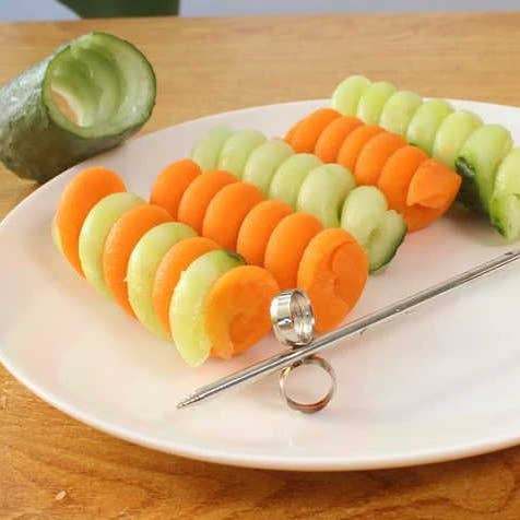 VIGOR - Wholesale Kitchen Tool/Gadget - Vegetable Spiral Knife Carving Stainless Steel(10 Pack)10