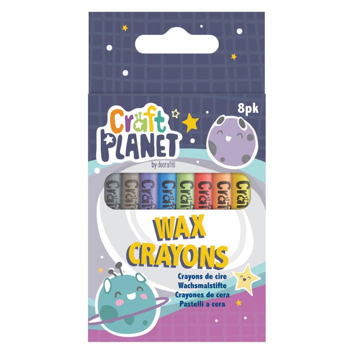 West Design Products UK – wholesale Crayons – Child & baby – Craft Planet Wax Crayons 8 Pieces, Party Bag Fillers