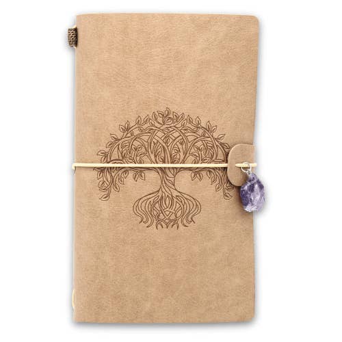 Green Tree - Wholesale Journal/Diary - Esoteric crystal Journal Tree of Life 20x10cm