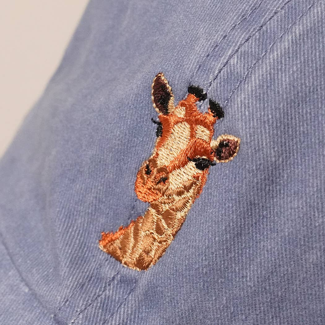 Fashion City - Wholesale Baseball Cap - Unisex - Giraffe Embroidered Cotton Baseball Dad Cap2