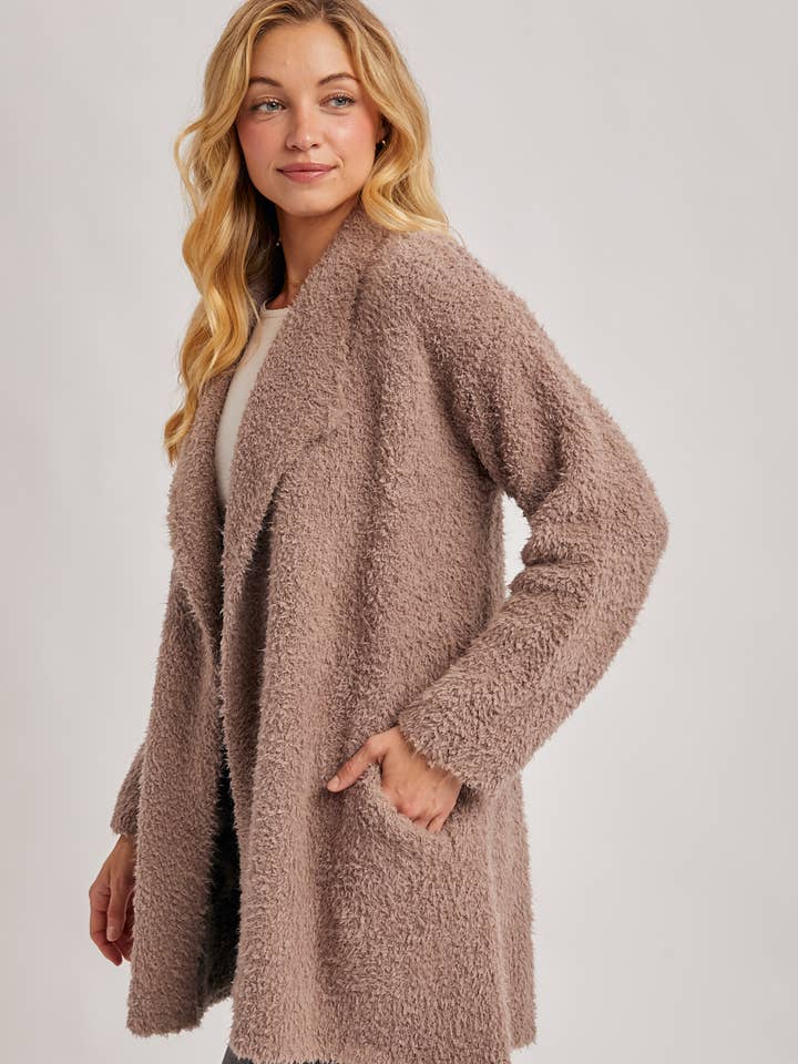 Bluivy - Wholesale Cardigan - Women's - SOFT FUZZY DRAPE FRONT CARDIGAN15