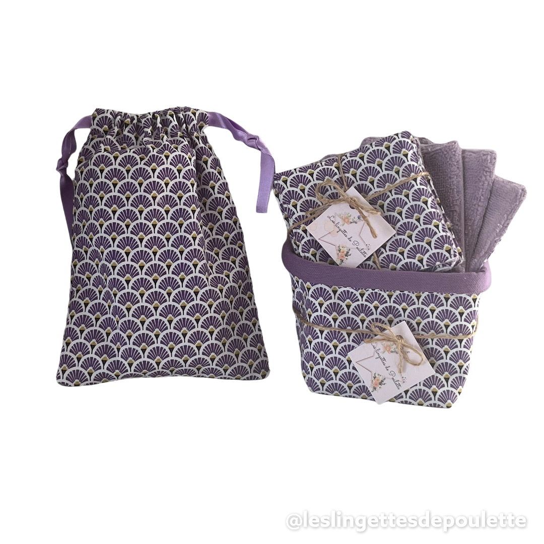 Les Lingettes De Poulette - Wholesale Makeup Remover - Washable makeup remover wipes with basket and pouch8