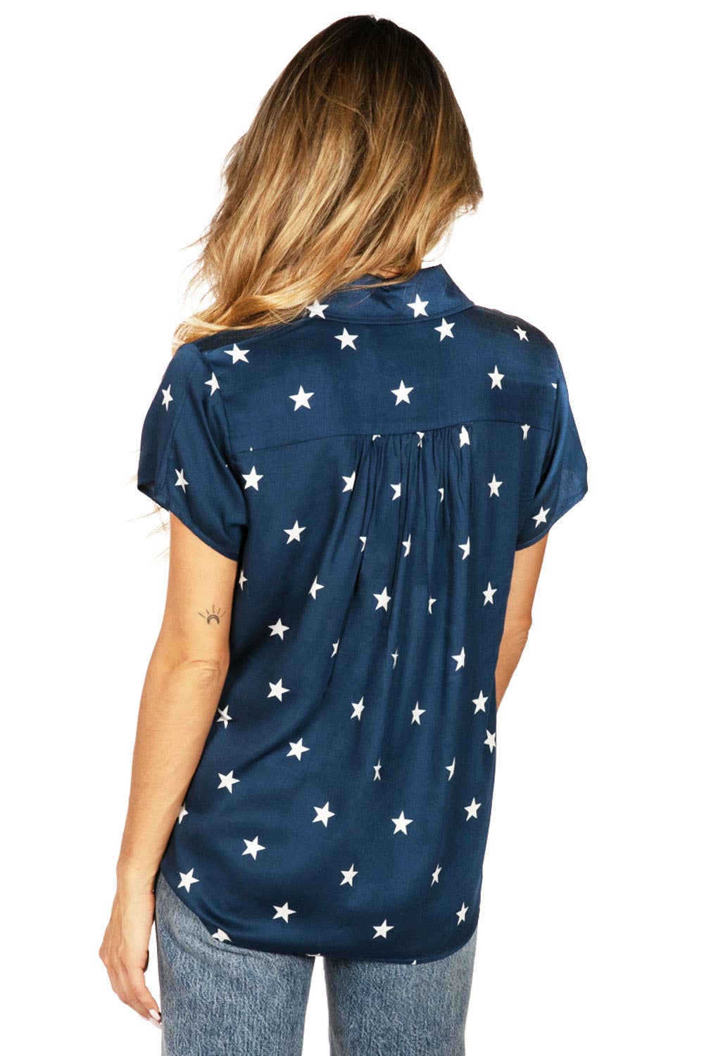 Tipsy Elves - Wholesale Button Down Shirt - Women's - Classic Flag Women's Hawaiian Shirt – Patriotic Button Down1