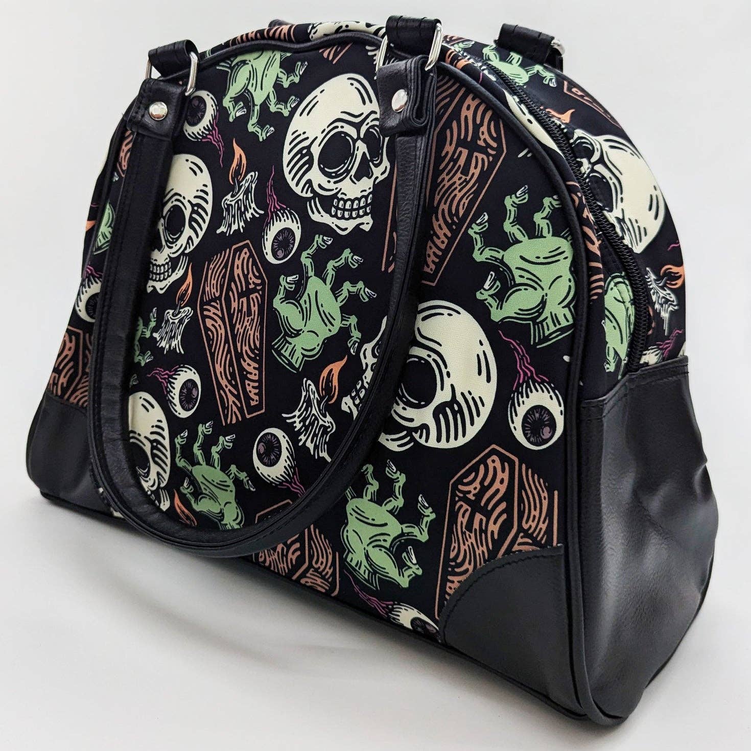 Shady Front - Venta al por mayor Bolso con asas - Mujer - Bolso con ataúdes y calaveras2