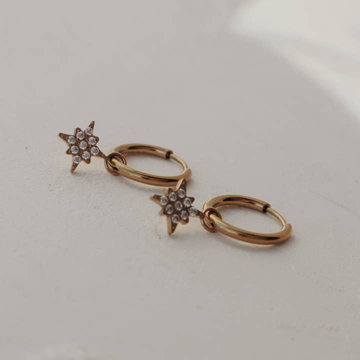 Olive Branch Jewelry & Co. - Wholesale Huggie Earrings - Starstruck Huggie Hoop Earrings1