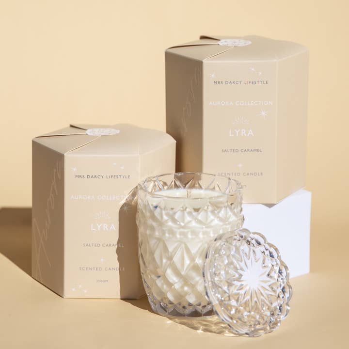 Mrs Darcy - Wholesale Jar/filled candle - Aurora Candle - Lyra - Salted Caramel