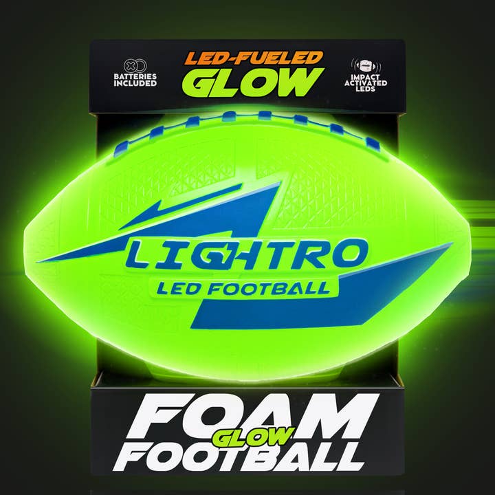 Lightro Classic Foam Glow in the Dark Football for wholesale by Cassidy Labs