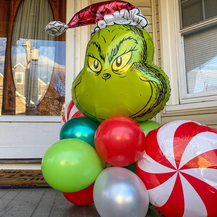 Ellie's Party Supply - Wholesale Balloon - Christmas Grinch Balloon Bouquet Kit2