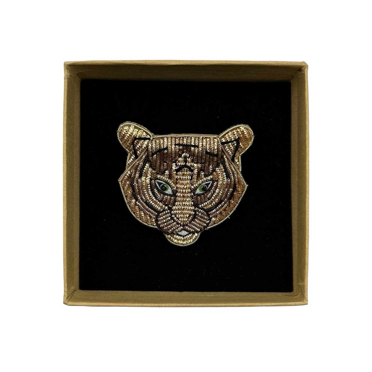 Sixton London - Wholesale Brooch - Tiger Head embroidered brooch / pin