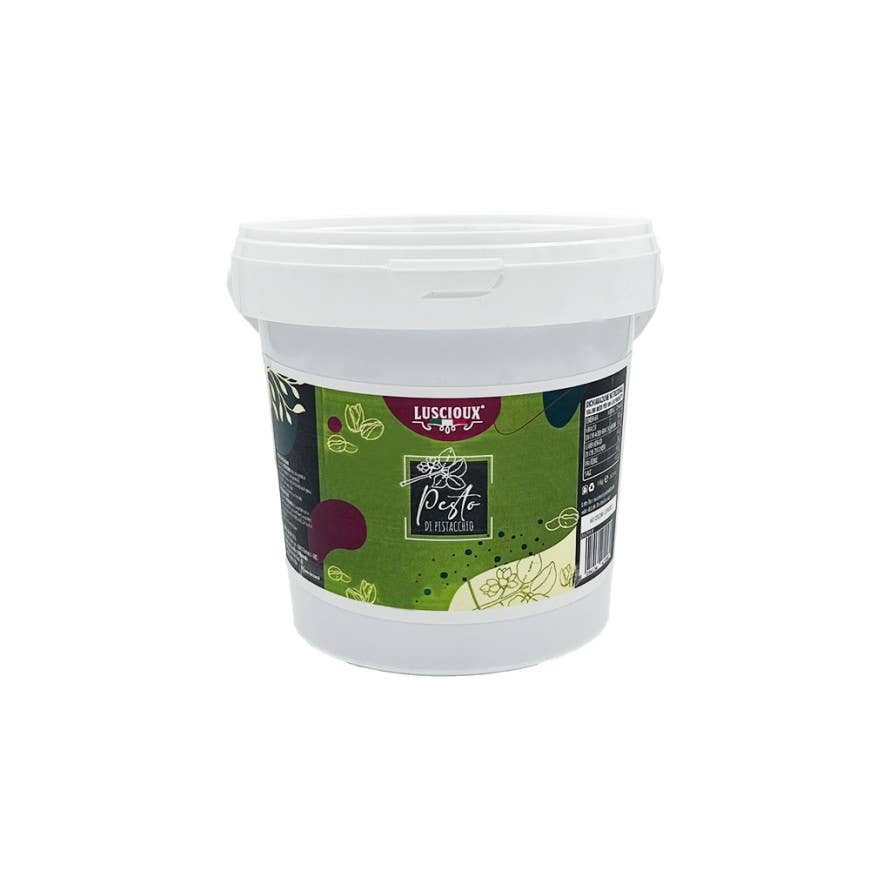 LUSCIOUX - OMNIA GROUP SRL - Wholesale Pesto - Professional Size Pistachio Pesto 1Kg Bucket