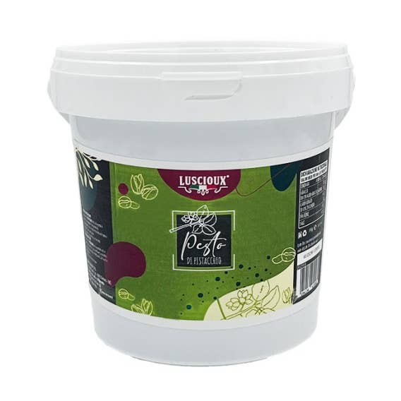 LUSCIOUX - OMNIA GROUP SRL - Wholesale Pesto - Professional Size Pistachio Pesto 1Kg Bucket0