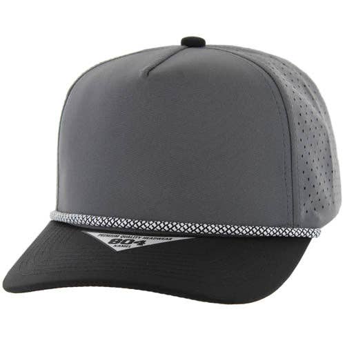 Zion Brand - Wholesale Baseball Cap - Unisex - BLANK 5 PANEL ROPE LASER CUT SNAPBACK BALL CAP6