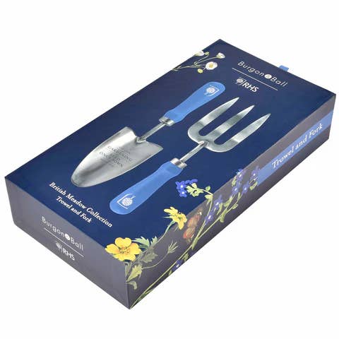 British Meadow Trowel & Fork Set for wholesale by Burgon and Ball
