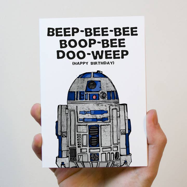 Carte d'anniversaire Star Wars R2D2 pour la vente par Freckle and Specs