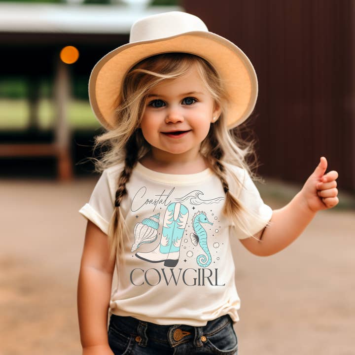 Coastal Cowgirl Kids Summer Graphic Tee for wholesale by ZZ Threadz