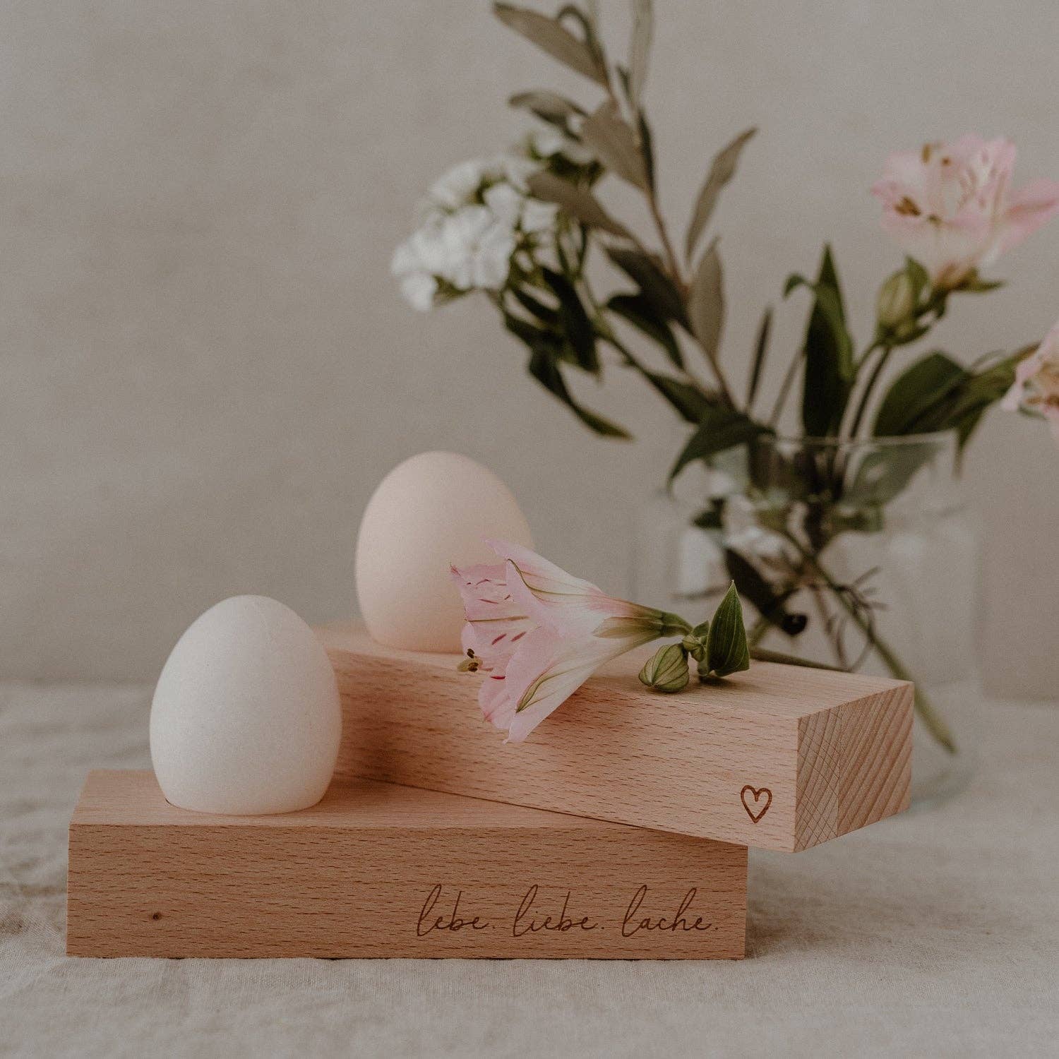 Eulenschnitt – Engroshandel Æggebæger/holder – Æggebægere Live Love Laugh 15 x 5,5 cm (pakke med 5)2