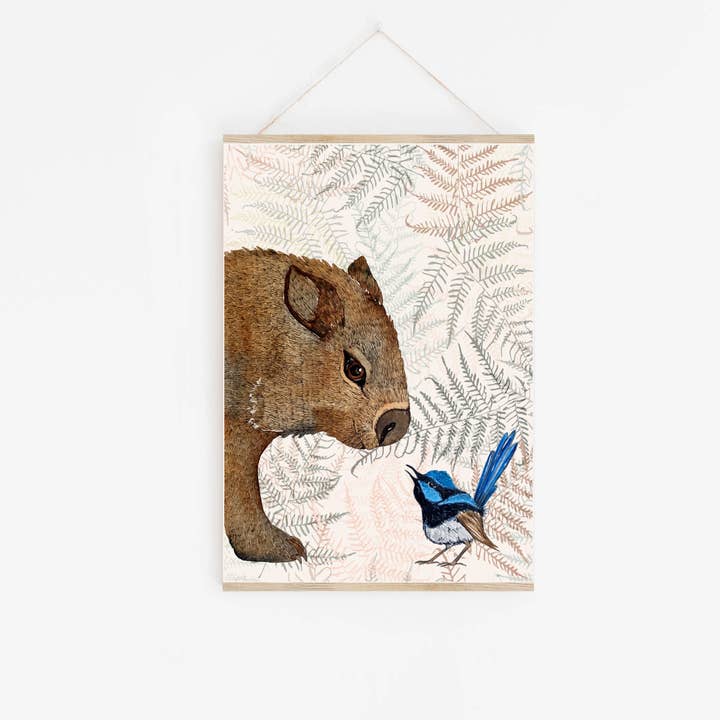 Art Print - Wombat & Wren for wholesale by Bosa Art Co