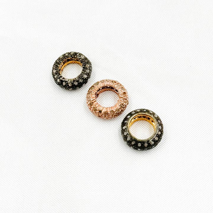 Tresor Jewelry Inc. - Vente Perle - DC589. Perle intercalaire en diamant et argent sterling4