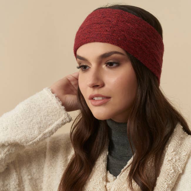 WUAMAN - Alpaca – Engroshandel Pandebånd - Dame – Vanesa pandebånd i baby alpaca | Alpaca pandebånd til skiløb | Efterår11