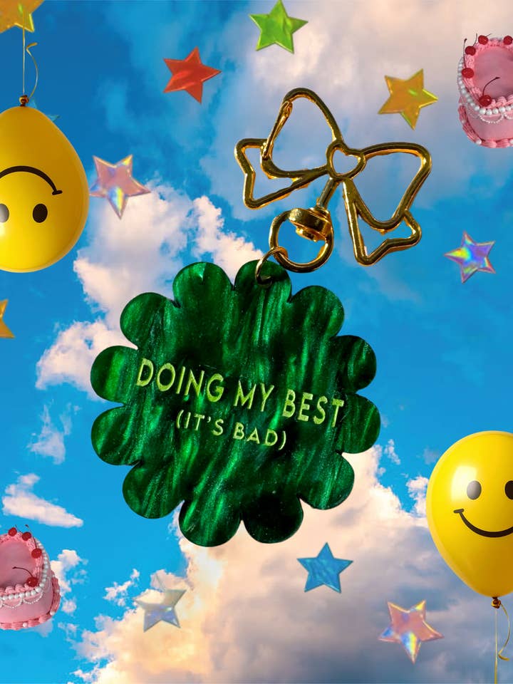 Doing My Best Keychain for wholesale by No Guts No Glory Jewelry + Co