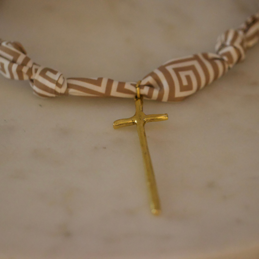 Deep South Originals Inc. – wholesale Pendant/charm necklace – Clay Cross Scarf Necklace – Gold1