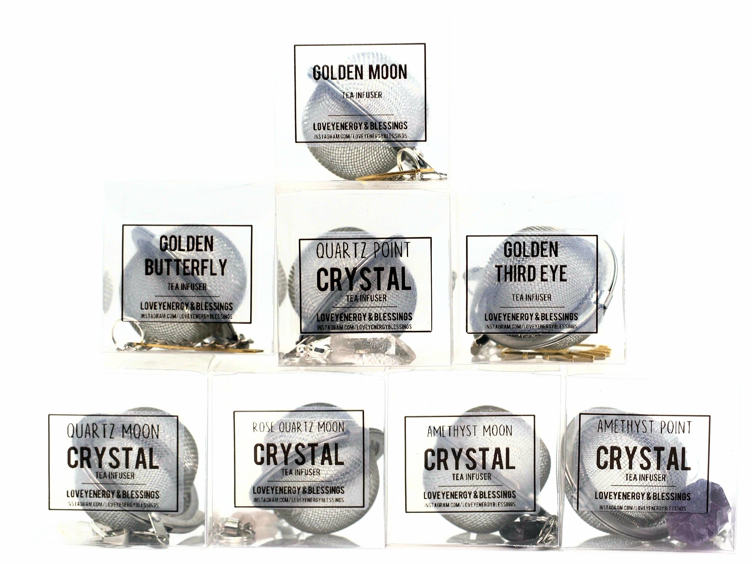 Loveyenergy & Blessings - Vente Passoires à thé/infuseurs - Infuseur à thé en feuilles dorées aux champignons, Infuseur à thé3