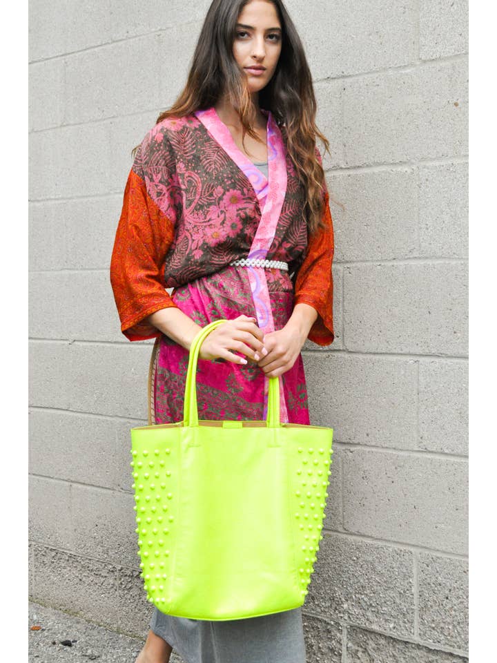 Guru - Wholesale Kimono - Women's - Gratitude Kimono Mixed Print - Upcycled Sari1