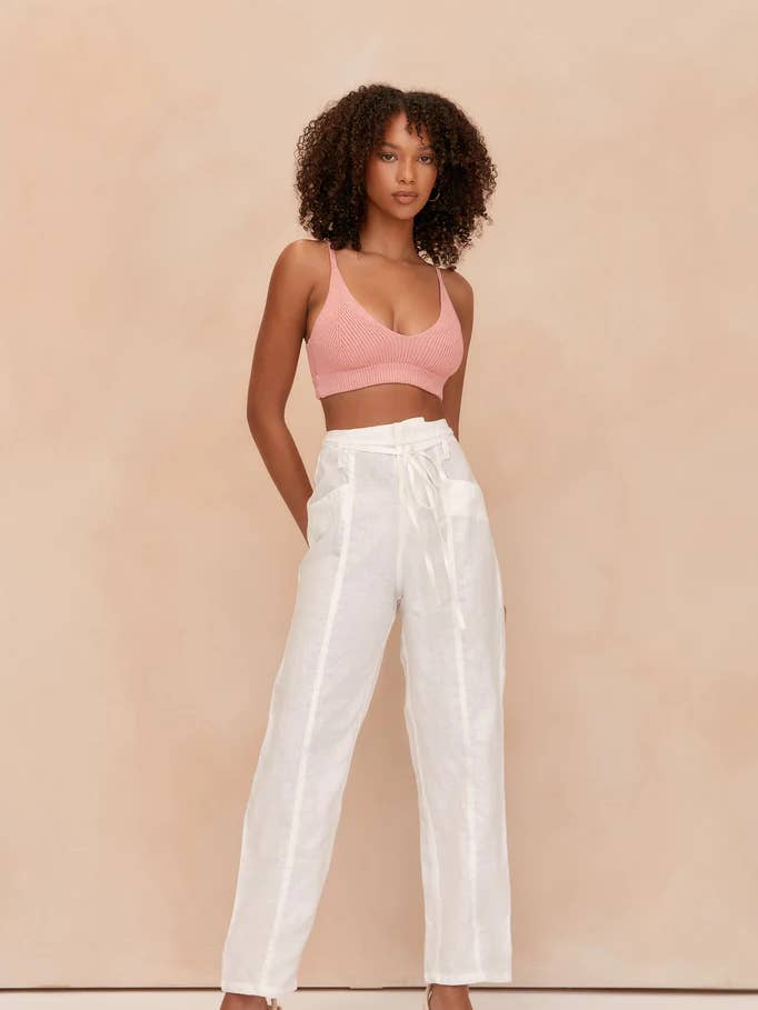 RORY LINEN PANT - OFF WHITE for wholesale by BEFORE ANYONE ELSE