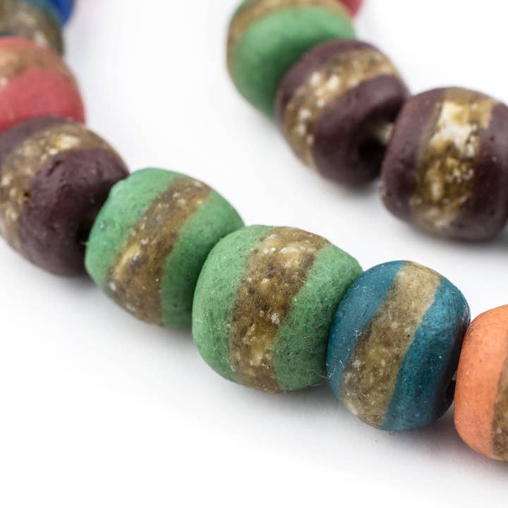 The Bead Chest - Wholesale Beads - 14mm Mixed Kente Krobo Beads1