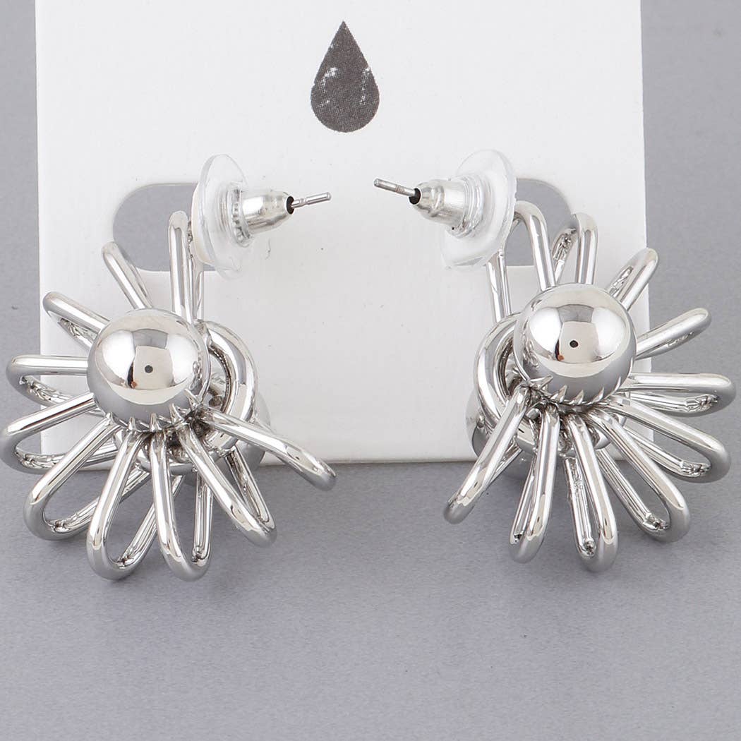 3AM BY H&D ACCESSORIES - Wholesale Stud/Post Earrings -  Double Shiny Neutron Wire Stud Earrings4