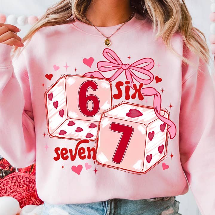 Camiseta Valentine Six Seven, Suéter Retro Coquette Valentine para venta al por mayor de DLT Ecommerce