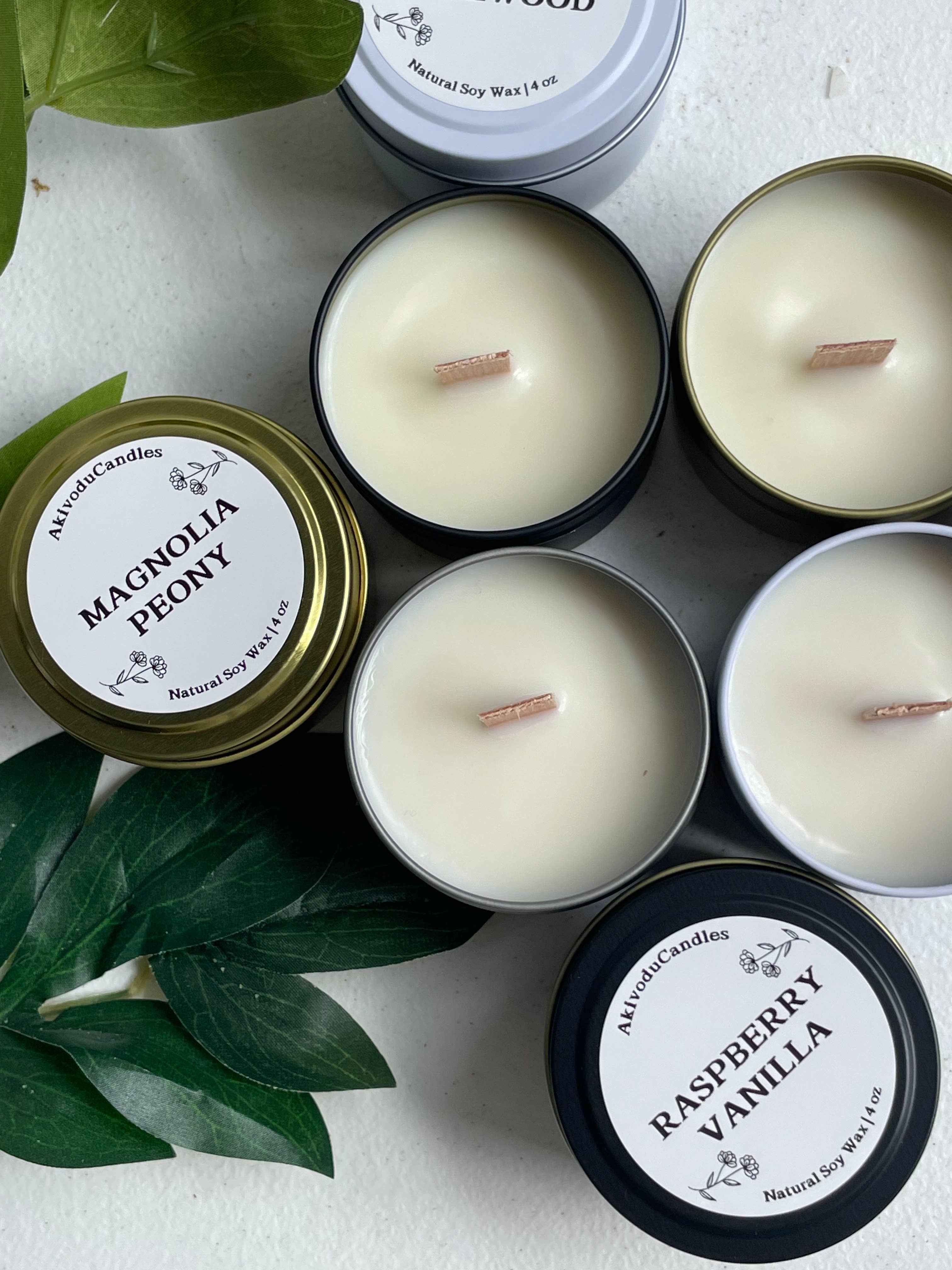 Akivodu Candles – Großhandel Reisekerzen – Holzdochtkerze 113 g – verschiedene Düfte10