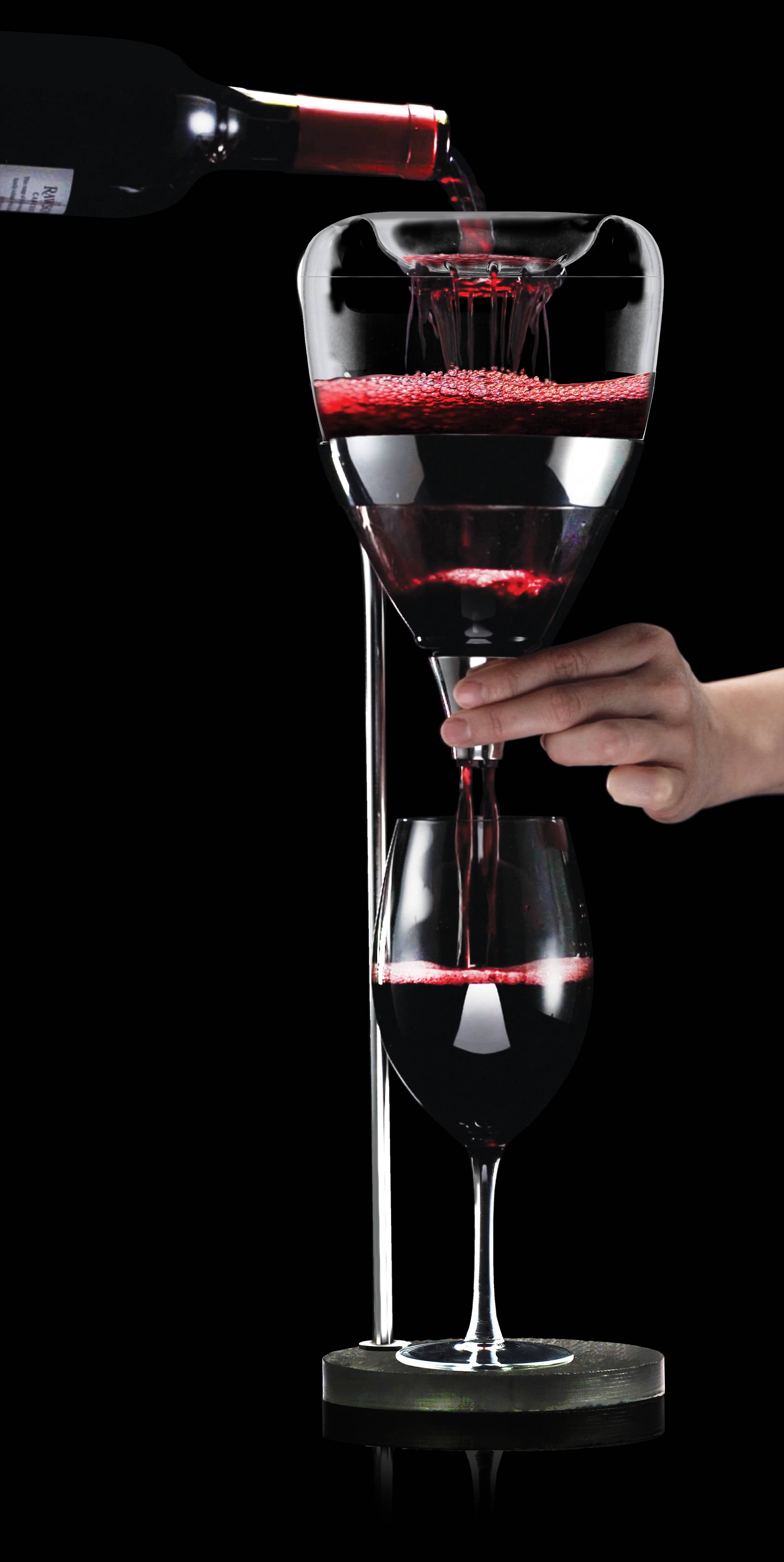 VINOTIVE - Vente Aérateur de vin - Distributeur de vin ventilé Vortex Tower Tritan® Edition4