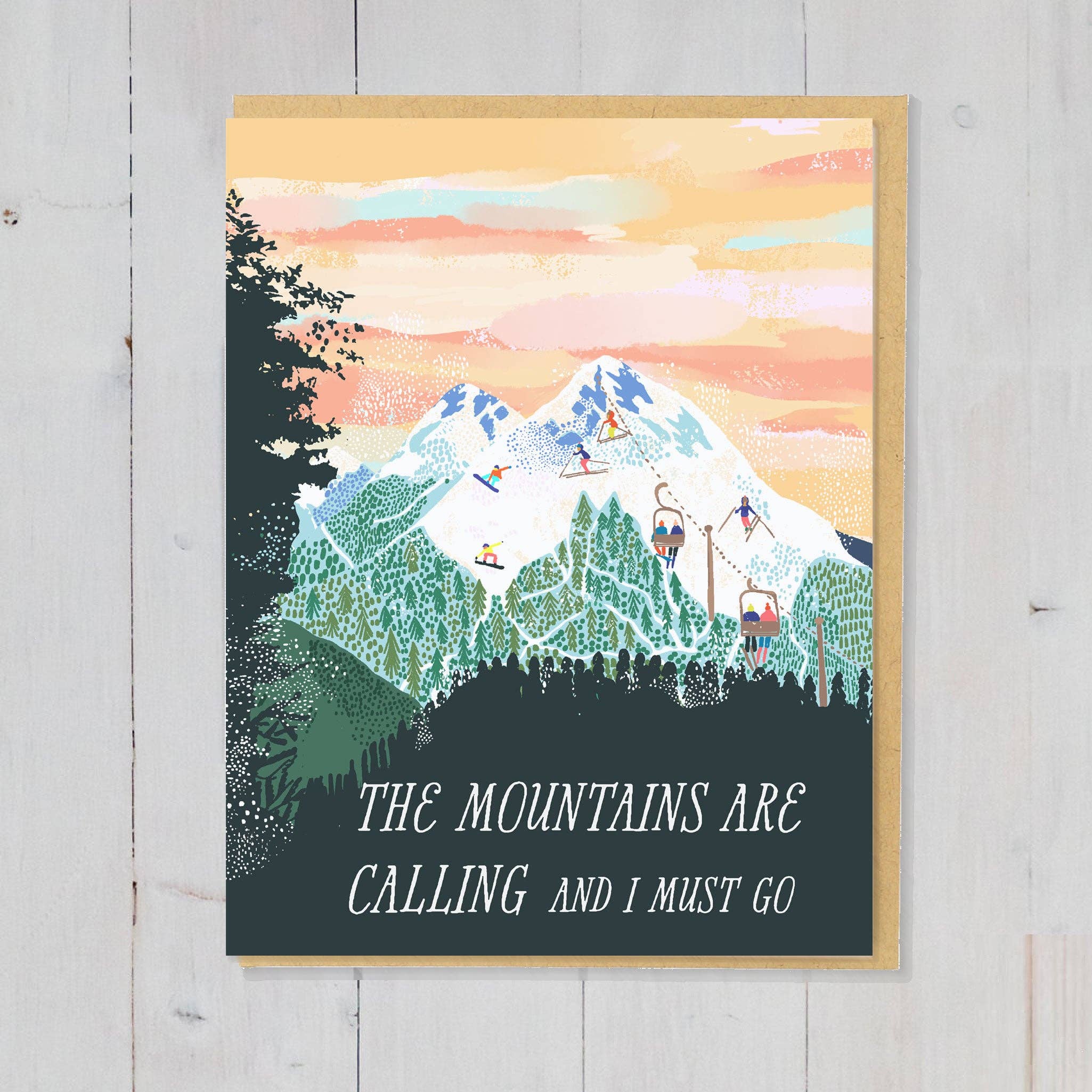 Anja Jane - Wholesale Everyday Greeting Card - The Mountains Are Calling Greeting Card