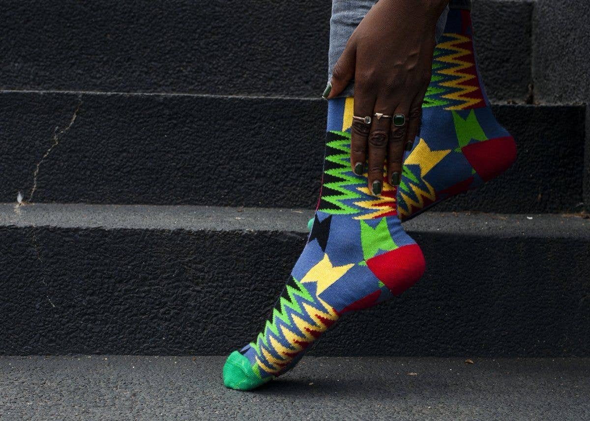 Afrisocks - Vendita all'ingrosso Calzini - Unisex - Calzini Highlife Kente1
