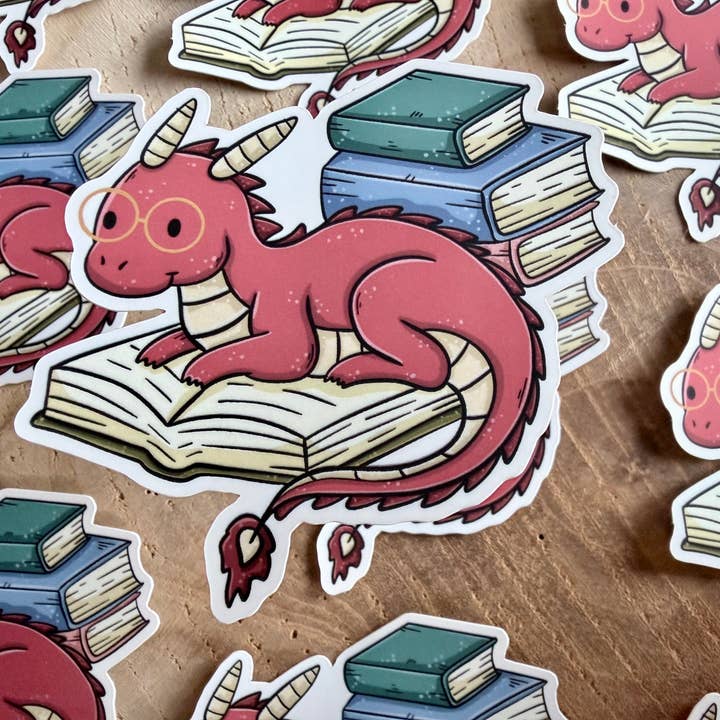 Baby Dragon Die Cut Sticker for wholesale by Magic&Books