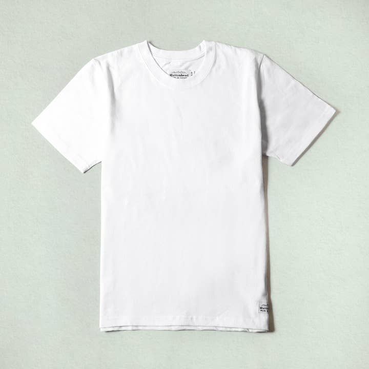 Heavy Weight Tee - White for wholesale by Muttonhead