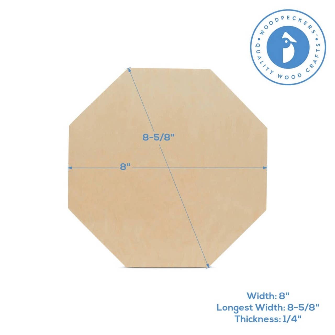 Woodpeckers Crafts - Wholesale Cutouts - Wood Octagon Cutout1