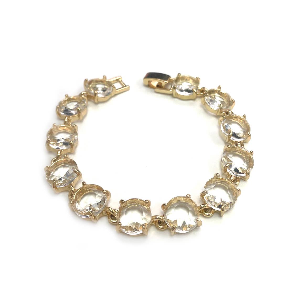 StarryNYC - Vente Bracelets maillon et chaîne - Bracelet rond en cristal taillé dans un coussin8