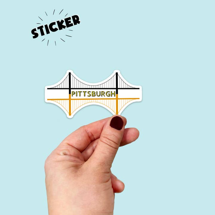 Waterproof Vinyl Pittsburgh Bridges Sticker for wholesale by Songbird Artistry