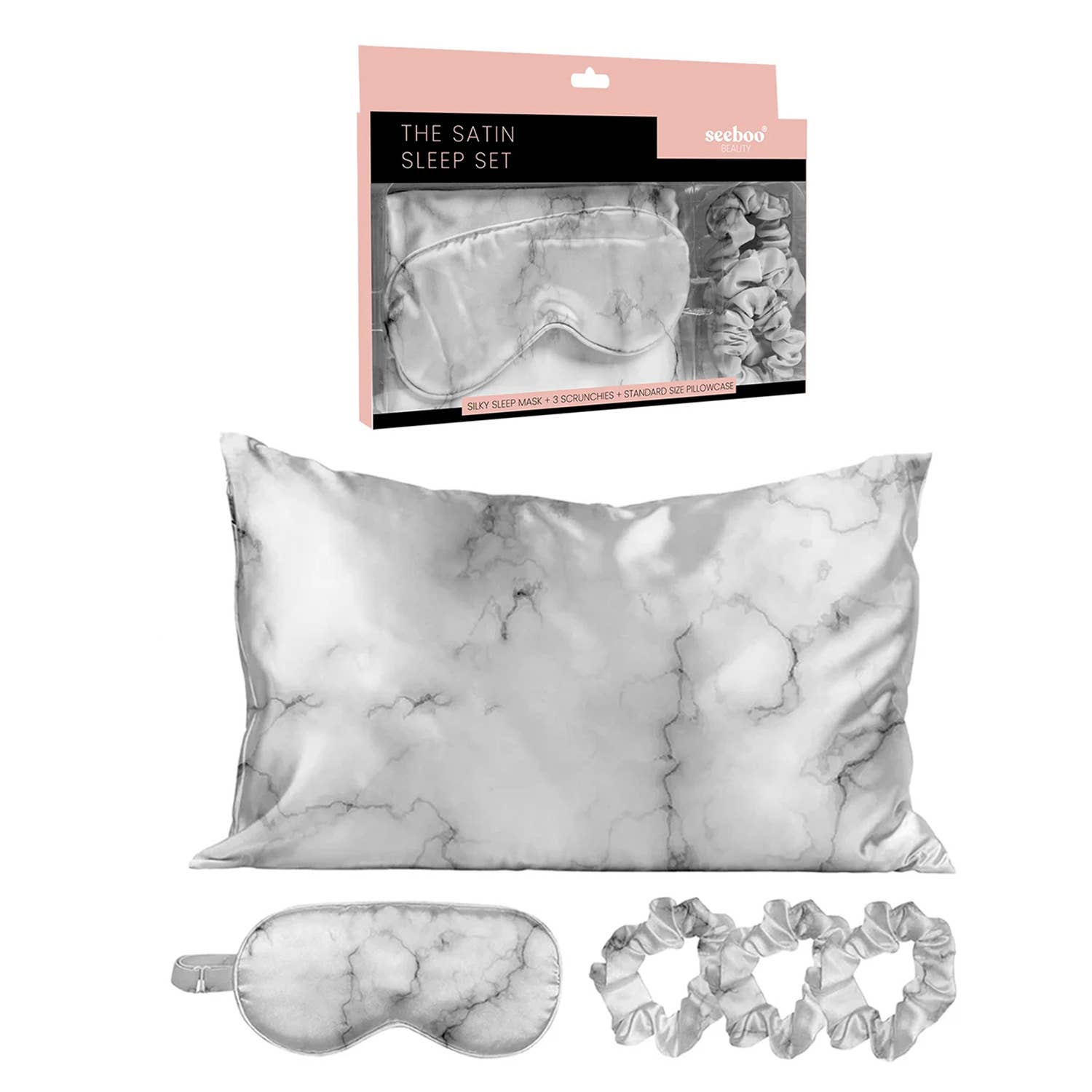 seeboo – Engroshandel Hovedpudebetræk – De-Stressing Satin Sleep Set - UNDERSTØTTER MENTAL SUNDHED1